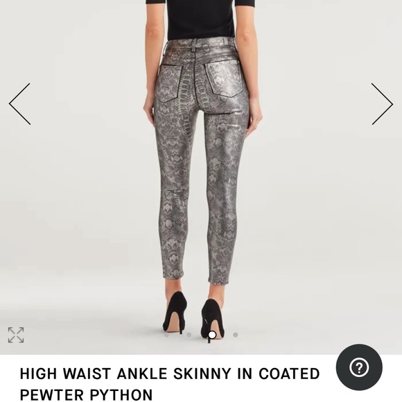 NWT 7fam High Waist Skinny in Python Pewter 25 - Picture 3 of 4